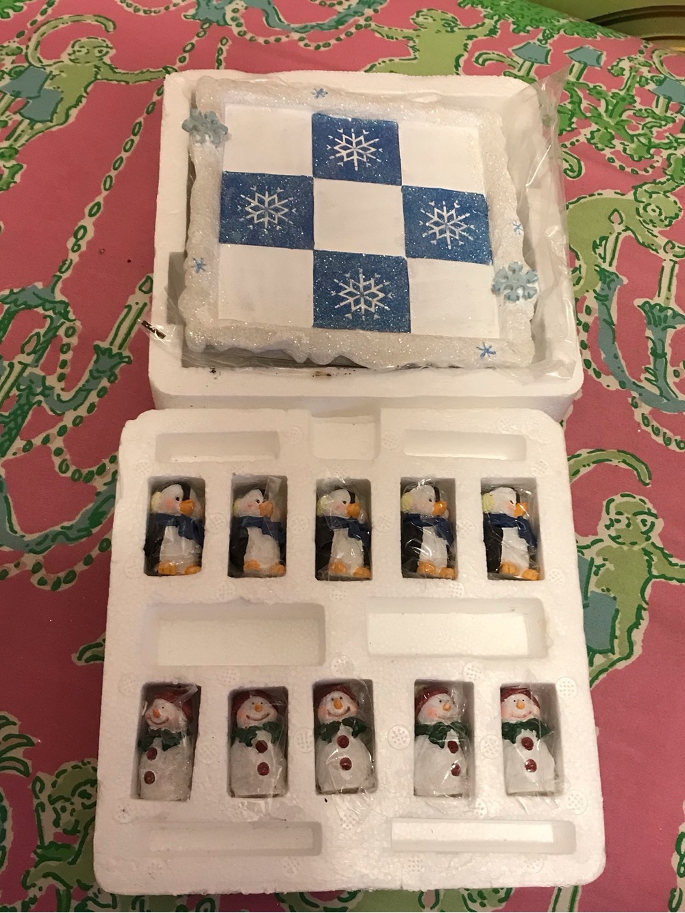 Avon Winter Buddies Penguin and Snow Man Tik Tac Toe